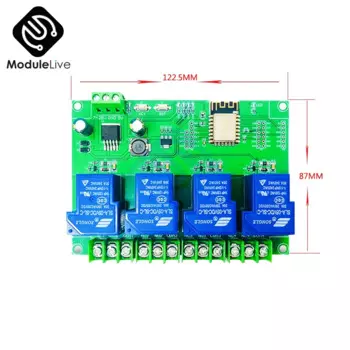 Релейный модуль ESP8266, Wi-Fi 1/2/4 канала, 30 А, 12 В, 24 В, ESP-12F, макетная плата постоянного тока 7-28 в, 5 В для беспроводного управления умным домом