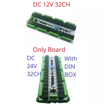 Релейный Модуль RS485, Многофункциональный модуль Modbus RTU с дистанционным управлением, 12 В, 24 В постоянного тока, 20 А, 32 канала, легко устанавливается