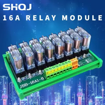 Релейный модуль SHQJ QJM Relay Module 8 каналов 24В 12В
