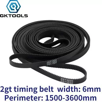 Ремень ГРМ GKTOOLS C-17 для 3D-принтера GT2, 6 мм, резиновый, замкнутый контур 2GT, 1512, 1520, 1524, 1540, 2000, 2220, 2500, 3000, 3230, 3600 мм
