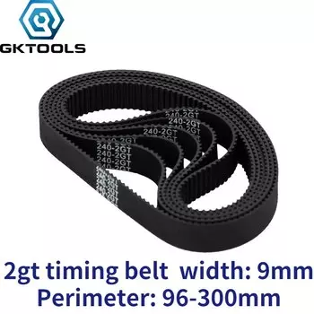 Ремень ГРМ GKTOOLS 2GT резиновый черный 9 мм 96-3600 мм