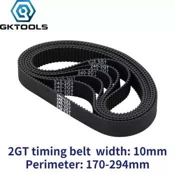 Ремень ГРМ GKTOOLS GT2 10мм черный
