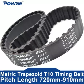 Ремень ГРМ POWGE T10, 2 шт., резина Lp = 720 730 740 750 760 770 780 790 800 810 830 840 850 860 870 880 890, 900, 910, ширина 10-50 мм
