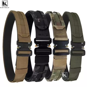 Ремень KRYDEX мужской тактический, с металлической пряжкой, 1,5-1,75 дюйма