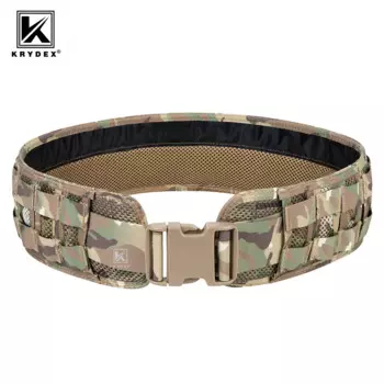 Ремень KRYDEX Тактический 2 в 1 Мужской, модульный пояс с мягкой подкладкой для боевого оружия, сверхпрочный, для стрельбы, охоты, страйкбола