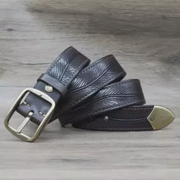 Ремень мужской Тактический двусторонний из натуральной кожи, 3,8 см