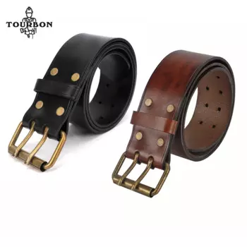 Ремень Tourbon мужской из натуральной кожи, 85-104 см