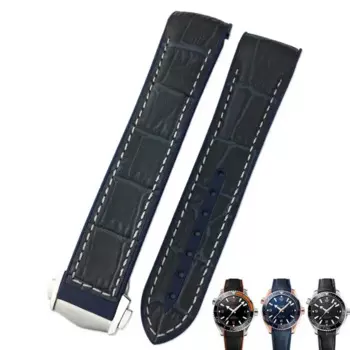 Ремешок для часов ONECMN из воловьей кожи, 22 мм 20 мм, для Omega Seamaster 300, ремешок для часов Speedmaster DE VILLE, мужской браслет с пряжкой