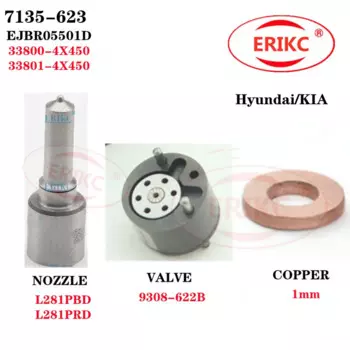Ремкомплект ERIKC 7135-623 сопло L281PBD клапан 9308-622B авто для EJBR05501D 33800-4X450 33801-4X450 Hyundai/KIA