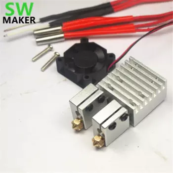 Reprap Chimera Dual Volcano HotEnd kit для DIY 3D-принтера, блок питания, 3D печать, мульти экструзия HotEnd, полный комплект 1,75 мм