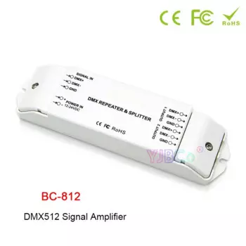Ретранслятор мощности сигнала BC-812 DMX512, усилитель мощности DMX, 1-2-канальный выход, сплиттер мощности DMX, светодиодный контроллер DMX, 12 В-24 В