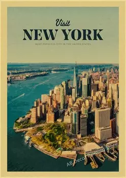 Ретро плакат Visit Chicago/Las Vegas/Cairo