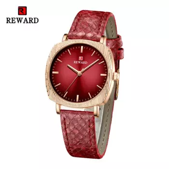 REWARD Новые наградные женские наручные часы, модные кварцевые наручные часы, оригинальный ремешок Derm, ремешок для часов, подарок для фотодевушки