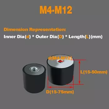 Резиновый амортизатор M4 D15 * H15