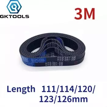 Резиновый ремень ГРМ GKTOOLS HTD3M, черный, 10/15 мм, 3 мм