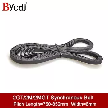 Резиновый ремень ГРМ GT2 Bycdj 6 мм 750/752/760/782/800/810/840/848/850 мм