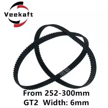 Резиновый ремень ГРМ Veekaft 2GT 6 мм 252-300 мм