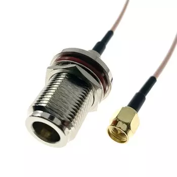 RF адаптер N female bulkhead to SMA male RG316 26AWG