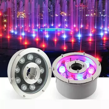 RGB 6 Вт 24 Вт подводная планка, комнатный погружной насос dmx, светодиодный кольцевой светильник и сопла для фонтана