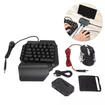 RGB игровая клавиатура мышь конвертер для одной руки проводной 35 клавиш + 6 кнопок MIX PRO Набор для iOSMix Pro + F для