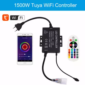 RGB-контроллер 110 В 220 В, Wi-Fi, для SMD 5050 RGB, 10x20 мм, гибкая неоновая Светодиодная лента, Bluetooth-контроллер с пультом дистанционного управления
