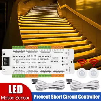 RGB-контроллер для лестничного освещения DC12V/24V 32 каналов