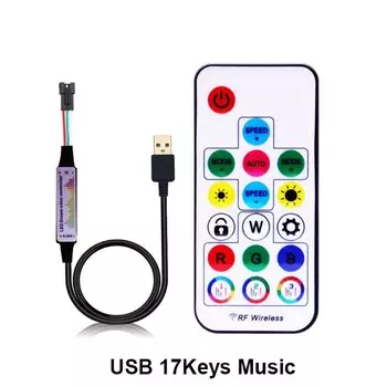 RGB-контроллер светодиодной ленты WS2812B WS2811 3 клавиши RF