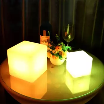 RGB перезаряжаемый куб, меняющий цвет, ночсветильник, настольная лампа, гаджет, украшение для домашней вечеринки, освещение с пультом дистанционного управления