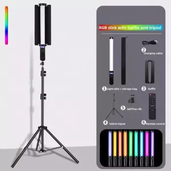 RGB-видеокарта с пультом дистанционного управления, ручное освещение для фотостудии, лампочка RGB, наружная живая трансляция, атмосфера
