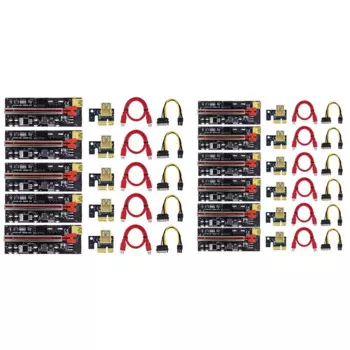 Riser 009C Plus PCI-E PCIE Райзер для видеокарты PCI Express адаптер Molex 6Pin SATA к USB 3,0 кабель X1 X16