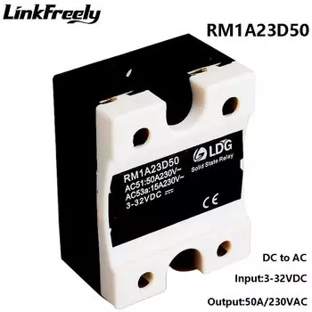 RM1A23D50 2SCR SMD 1-фазное твердотельное реле переменного тока, выход: 50A/24-280VAC вход: 3В 3,3 в 5В 12В 24В 32В DC SSR релейный модуль