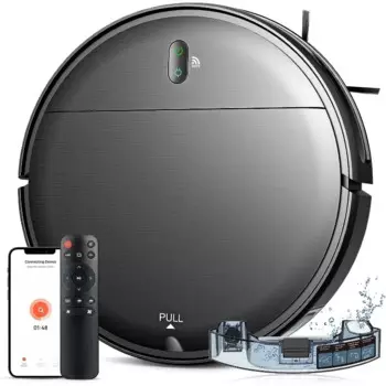 Робот-пылесос и Швабра 2 в 1, с расписанием, Wi-Fi/App/Alexa, 1400 Па