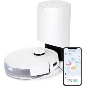 Робот-пылесос и Швабра ECOVACS DEEBOT T9 + с автоматической пустой станцией, Точное Лазерное отображение, 3d-карты