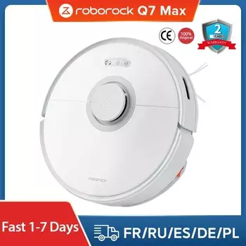 Робот-пылесос Roborock Q7 Max, <500 Вт, Беспроводной, Влажная уборка, Пылесборник