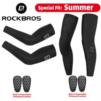 ROCKBROS Летние мотоциклетные налокотники Велоспорт Наколенники Защита от солнца Мотоциклетные наколенники Электромобили Спортивные налокотники