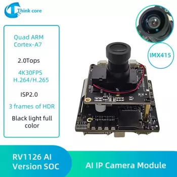 Модуль IP-камеры Rockchip RV1126, 8 МП, 4K, автоматическое отслеживание, внутренняя Ethernet, Wi-Fi, сетевая камера видеонаблюдения с IMX415 для лечения