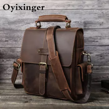 Роскошная мужская сумка-мессенджер OYIXINGER для Ipad 10,5 дюйма, сумки через плечо из высококачественной натуральной кожи, мужская сумка на плечо