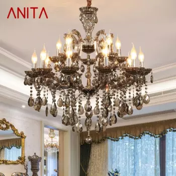 Роскошная Подвесная лампа ANITA в европейском стиле, хрустальная лампа, искусство, гостиная, ресторан, вилла, лестница, дуплексное здание