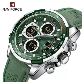 Роскошные брендовые мужские часы NAVIFORCE, спортивные многофункциональные наручные часы, кварцевые мужские водонепроницаемые часы из натуральной кожи, Relogio Masculino