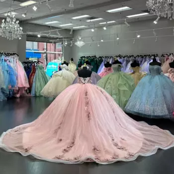 Роскошные розовые мексиканские платья Quinceanera с открытыми плечами аппликация кружева бусины Tull vestido 15 De корсет на шнуровке для выпускного вечера Sweet 16