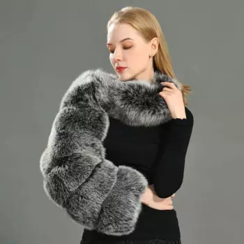 Роскошные шикарные шали из искусственного меха, женская одежда, пуловер с одним рукавом, толстое теплое пальто, женское осенне-зимнее пальто, однотонное новое