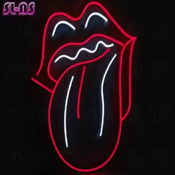 Рот с языком, украшение для дома, неоновая лампа N Roll, декор для студии, неоновая светодиодная вывеска для гостиной, спальни, украшение