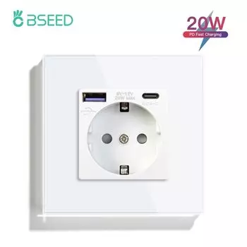 Розетка BSEED с быстрой зарядкой 20 Вт