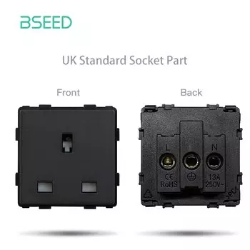 Розетка Bseed с USB, черная