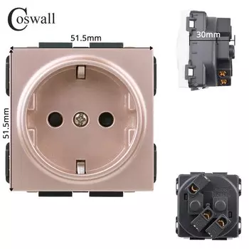Розетка COSWALL C1 серии Rose Gold