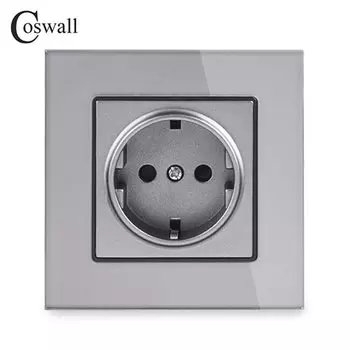 Розетка Coswall из закаленного стекла 16А