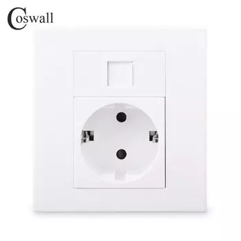 Розетка Coswall настенная 1 ганг CAT6