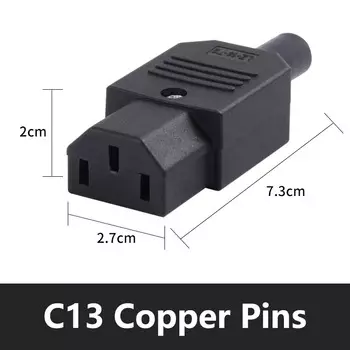 Розетка компьютерная 3-контактная IEC320 C13 220В
