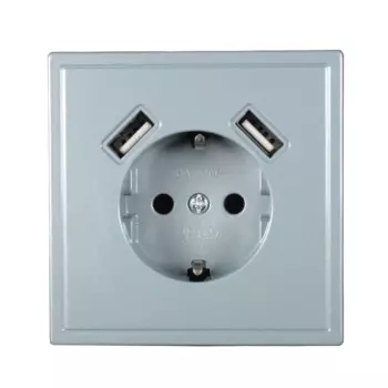 Розетка настенная USB с двумя USB-портами, 5 В, 2 А