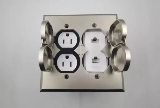 Розетка с тремя USB-разъемами rj45 и rj11, стандарт США/Мексики/Канады/Японии/Колумбии, золотистого и серебристого цвета